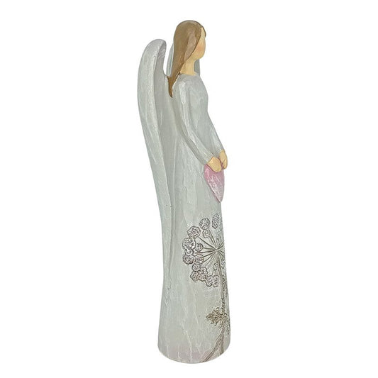 Enkeli: Kukkaenkeli Antiikinharmaa 21 cm